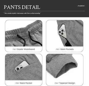 Conjunto de Sudadera con Capucha y Pantalones de Felpa para Hombre, Corte Ajustado, para Gimnasio, Entrenamiento, Ropa Deportiva, Estampada, con Logotipo Personalizado - Product Image 3