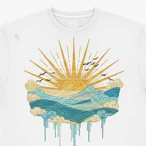 T-shirt en coton doux avec broderie unique, design délavé, tendance mode, vêtement décontracté - Product Image 2