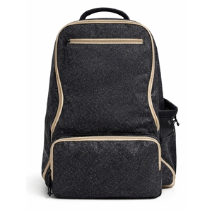 Cheerleading <b>Backpack</b> <b>Black</b> Glitter Contrast Trim Team Bag Custom Logo Wholesale - Product Image 1