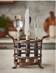 Ensemble de couverts de luxe noir et or, élégants en acier inoxydable, idéal pour les fêtes, les cadeaux, les dîners de prestige et les restaurants - Product Image 3