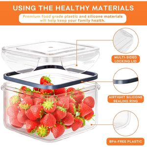 Set di 40 Contenitori Ermetici in Plastica con Coperchi per Preparazione Pasti, Impilabili, 10-20 Contenitori e 20 Coperchi per Conservazione Alimenti - Product Image 2