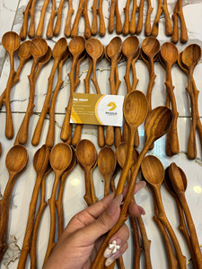 Polished Natural Wood Spoon with Deep Bowl for Easy Scooping Stirring and Mixing in Cooking or Baking Application - Product Image 2