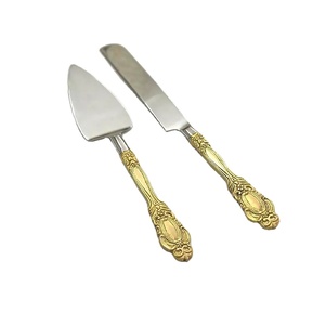 Ensemble de couverts de luxe en acier inoxydable manche en laiton de qualité alimentaire ensemble de cuillères polies miroir enfants maison mariage cuisine espace - Product Image 1