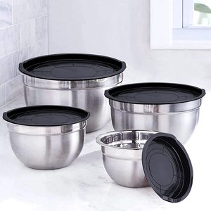 Wholesale Premium Stainless Steel Home Kitchen Food Container Storage Mixing Bowl Set Food Containers with Lids Airtight - Product Image 4