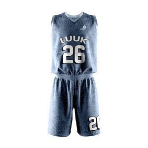 Conjunto de Camiseta y Pantalones Cortos de Baloncesto sin Mangas, Personalizados, Transpirables, que Absorben la Humedad, Talla Grande, 100% Poliéster, Tejido de Malla - Product Image 5