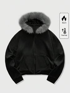 Sweat-shirt oversize homme, style urbain, streetwear, vêtements de sport, tissu épais, pull-over, hiver - Product Image 6