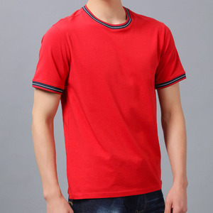 เสื้อยืดคอกลมทรงหลวมโอเวอร์ไซส์สำหรับผู้ชาย ขายส่ง คอริบตัดสี ผ้าฝ้าย สตรีทแวร์ รับผลิตแบบ OEM สกรีนโลโก้ เสื้อยืดพื้นฐานสำหรับฤดูร้อน - Product Image 4