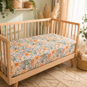 Drap de lit pour bébé |   Housse de matelas ajustée et douce en coton respirant pour lit de bébé et de tout-petit – Designs en tissu de qualité supérieure - Product Image 1