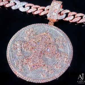 Iced Out <b>Cross</b> <b>Charm</b> Pendant Necklace Moissanite Micro Pave Gold Plated Hip Hop Jewelry Unisex Third Party Certified for Party - Product Image 5