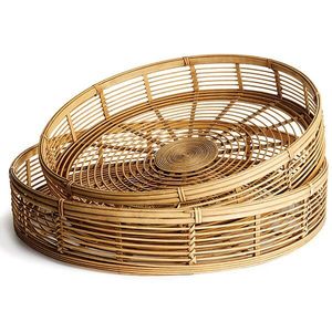 Assiette de service en rotin naturel, faite à la main, durable, écologique et luxueuse, pour la décoration de table de mariage, vente en gros pour restaurants - Product Image 4