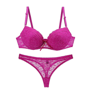 Ensembles de lingerie soutien-gorge et culotte en dentelle durables et polyvalents pour usage quotidien, avec coutures renforcées et tissu résistant à la décoloration, MOQ en gros 150 - Product Image 1