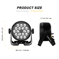 Projecteur LED PAR étanche IP65 SHEHDS 18x12W RGBWA UV 6-en-1 pour événements extérieurs