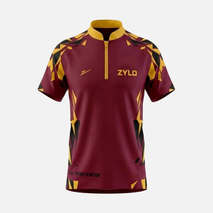 เสื้อเจอร์ซีย์ตาข่ายแบบซับลิเมชั่นสั่งทำขายส่ง |   เสื้อดาร์ทผู้ชาย OEM แบบซิป ระบายอากาศได้ดี แห้งเร็ว ใส่ได้ทั้งชายและหญิง - Product Image 5