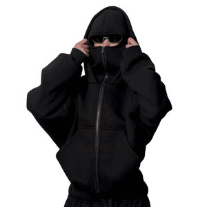 Sweat à capuche balaclava ample avec logo personnalisé pour usage extérieur, masque intégral couvrant le visage, service OEM, prix abordable, pour homme - Product Image 2