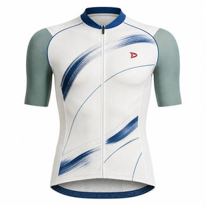 Maillot de cyclisme personnalisé style porcelaine OEM haute performance avec panneaux en mesh et sublimation - Product Image 2