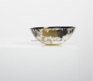 Bols en corne naturelle pièce maîtresse ou cadeau pour agate hôte d'Inde - Product Image 4