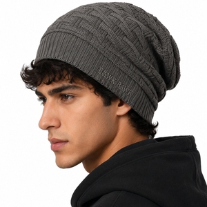 Bonnet en tricot unisexe ample, confort hivernal premium, toucher doux, style urbain, ajustement chaud, usage quotidien, design moderne, mode cosy - Product Image 3