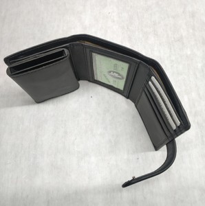 Leather Card Holders Metal Popup <b>RFID</b> <b>Wallets</b> Coin Zipper Purse Button Loop Hasp Closure Wholesale Supplier Price Traveling Mens - Product Image 3