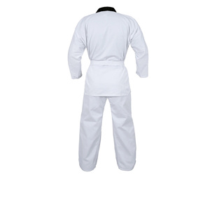 Uniforme de Taekwondo para Hombre, Blanco, 100% Algodón, Transpirable, Corte Regular, Ropa de Artes Marciales para Adultos, Logotipo Frontal - Product Image 3