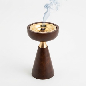 Arabic Mabkhara Charcoal <b>Bakhoor</b> Burner Handcrafted Wood <b>Oud</b> Incense Holder Vintage Middle Eastern Home Fragrance Censer - Product Image 2