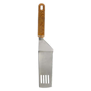 Cortador y Levantador de Pizza de 27 cm con Cuchilla de Acero Inoxidable y Mango con Textura de Madera, Herramienta de Cocina Duradera - Product Image 1