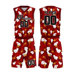 Ensemble d'uniformes de basketball modernes, design personnalisé, légers, respirants, grandes tailles, maillot et short de sport, haute durabilité, pour équipe - Product Image 3