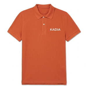 Polo en coton à manches courtes pour homme KADIA, couleur unie, respirant, logo sur le devant, style décontracté, tissage Oxford - Product Image 6