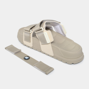 Sandalias Casuales con Tiras Cruzadas, Punta Abierta, Material de Nailon Beige, Ligeras - Product Image 2