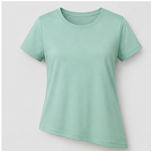 Camiseta de Mujer, Cuello Redondo, Manga Corta, Corte Regular, Color Verde Menta, WTS-0021 - Product Image 1