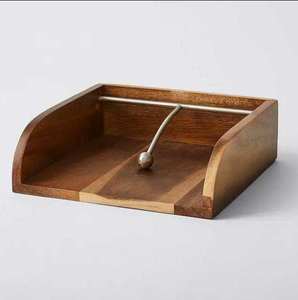 Organizador de Pañuelos Multifuncional de Madera Hecho a Mano, Diseño Pulido y Duradero, Acabado Natural Ecológico, Estilo Americano - Product Image 6