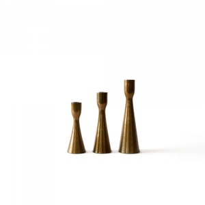 Industry Trending Brass Candle <b>Stand</b> Set with Geometric Rings & for Home Decoration - Product Image 2