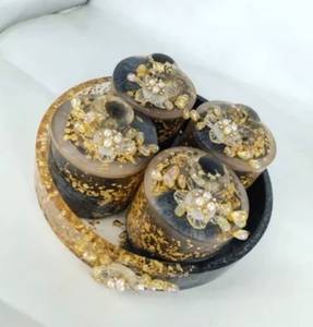 High Quality Handmade Resin Classic 2-<b>Jar</b> Set Lids <b>for</b> Food <b>Storage</b> Home Decor Stackable Waterproof Freshness Preservation <b>for</b> - Product Image 1