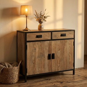 Table de chevet scandinave Veloz en teck massif, armoire à tiroirs en bois minimaliste pour chambre à coucher, entrepôt, villa de luxe, hôtel - Product Image 4