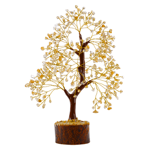Árbol de la Vida de Cristal de Citrino Natural al por Mayor con Alambre Dorado para Decoración del Hogar y Oficina, Sanación y Amor - Product Image 1