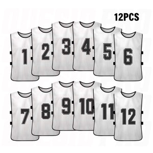 Maillots de football à séchage rapide, dossards d'entraînement de football pour jeunes, gilets de match respirants en maille, numérotés pour l'entraînement d'équipe - Product Image 6