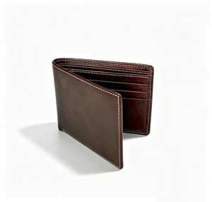 [En stock][Prix de détail] Portefeuille homme bi-fold court noir en cuir de vachette véritable Castello, fait main, tanné végétal, haute qualité - Product Image 3