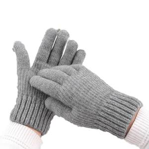 2026 New Warm Wholesale Fleece Lined Fashion Warm Black Knitted Winter <b>Touch</b> <b>Screen</b> <b>Gloves</b> Mittens Reasonable Price OEM Service - Product Image 6