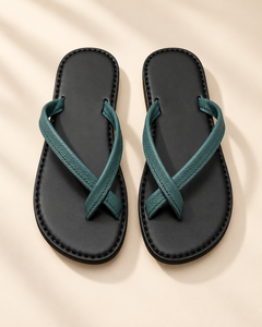 Sandales tongs unisexes en cuir de qualité supérieure, à lanières croisées, marron et noir, décontractées, légères, respirantes, pour la plage, tailles 2-11 - Product Image 2