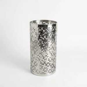 Modern <b>Grey</b> Metal Umbrella Stand Square Geometric Honeycomb Cutout Entryway Walking Stick Cane <b>Storage</b> Bucket Rack Wholesale - Product Image 4