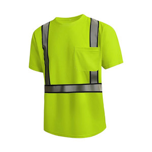 เสื้อยืดสะท้อนแสง LED แบบกำหนดเองราคาประหยัด ระดับความปลอดภัยสูง คลาส 1 แขนยาว สำหรับผู้ชาย ชุดทำงานก่อสร้าง พร้อมโลโก้สั่งทำ - Product Image 1