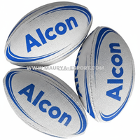 Ballon de rugby d'entraînement personnalisé, durable, écologique, à haute rétention d'air, en caoutchouc, avec logo personnalisé pour les promotions