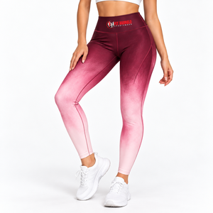 Fly Humble Sportswear - Leggings de cintura alta con degradado para mujer, talla grande, hasta el tobillo - Product Image 4