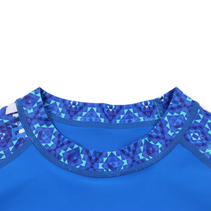 Camiseta de Manga Larga para Hombre, Protección UV, Estampado Tropical Azul, Secado Rápido, Spandex, Poliéster, Deportiva, para Entrenamiento, Surf - Product Image 3