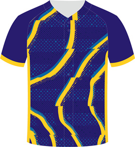Camiseta de Béisbol Unisex de Manga Corta con Cuello en V, Estampado Geométrico, Impresión por Transferencia de Calor, 100% Poliéster, Absorbe la Humedad, Antibacteriana - Product Image 3