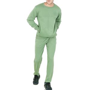 2022 dernier personnalisé hommes 100% coton polaire ras du cou survêtement ensemble imperméable 2 pièces Jogging costume en gros compétitif pas cher - Product Image 4