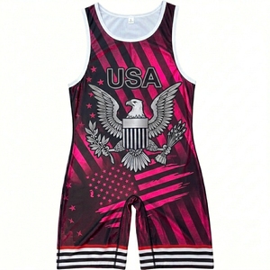 Singlet de Lucha Libre para Hombre con Estampado Digital, Elástico en Cuatro Direcciones, Ligero, Transpirable, de Secado Rápido y Duradero para MMA - Product Image 3