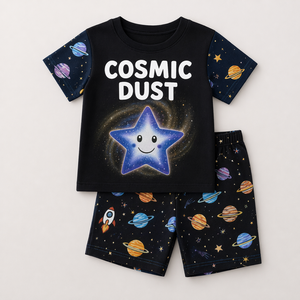 Ensemble de vêtements d'été pour enfants, chemise et short coupe décontractée, respirant, usage quotidien, taille personnalisée, modèle de production flexible - Product Image 6