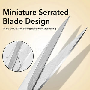 Ciseaux à sourcils en acier inoxydable, ciseaux pour cils, poils du visage, poils du nez, ciseaux multi-usages pour la coupe des cheveux, ciseaux de beauté et de maquillage - Product Image 3