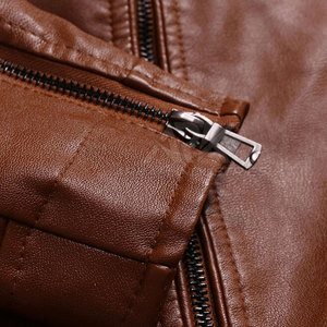 Breathable Winter Warm Men Leather Jacket Casual Wear Men Leather Jacket <b>In</b> Reasonable Price - Product Image 6