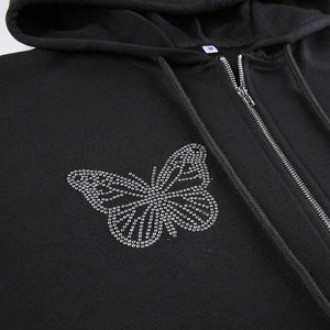 All Season Wear Unisex <b>Rhinestones</b> <b>Hoodies</b> Lightweight Top Trending Breathable Oversized <b>Rhinestones</b> Hoodie For Sale - Product Image 5